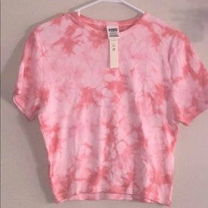 VS Pink tie-dye baby doll tee.